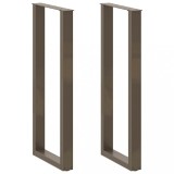 vidaXL Picioare de masă de bar &icirc;n formă de U, 2 buc., oțel natural, 50x(110-111) cm