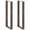 vidaXL Picioare de masă de bar &icirc;n formă de U, 2 buc., oțel natural, 50x(110-111) cm