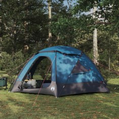 vidaXL Cort cu dom și plapumă detașabilă albastru 4 persoane 42017374
