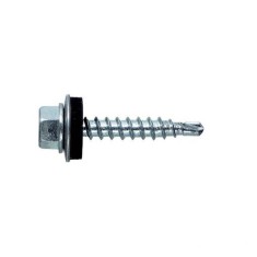 Set 250 Suruburi Autoforante pentru Metal cu Saiba RAL8017, 4.8x25 mm, Surub, Surub Pentru Metal, Surub cu Saiba foto