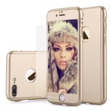 Husa telefon Iphone 6/6S ofera protectie 360&deg; Ultrasubtire + Folie Sticla Securizata - Gold