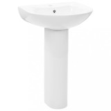 Chiuveta de baie cu piedestal, alb, 520x440x190 mm, ceramica