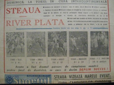 Supliment Sport (fotbal)-12 decembrie 1986, Steaua-River Plata foto