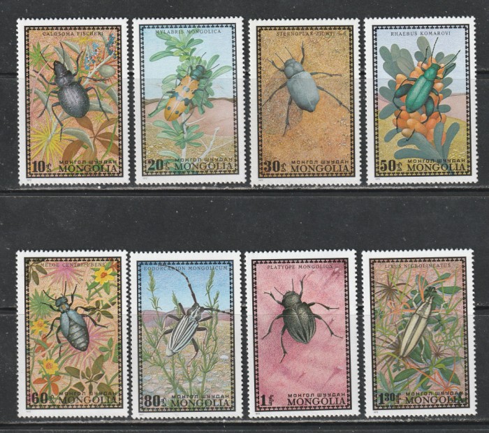 Mongolia 1972 - #159 Insecte 8v MNH