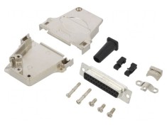 Conector D-Sub 25 PIN Mamă 45&deg; Lipire pe Cablu Gold Flash
