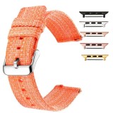 Curea material textil, compatibila Apple Watch 10, 42mm, telescoape QR, Merigold Orange