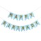 Banner Happy Birthday 100x200 cm, Cyrax, Dimensiune Stegulet 11.5x16.5 cm, Rola de Ata Inclusa, Albastru