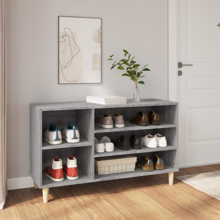 Gossi pantofar, gri sonoma, 102x36x60 cm, lemn prelucrat
