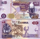 ZAMBIA 5 kwacha 2021 UNC!!!