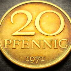 Moneda 20 PFENNIG - RD GERMANA, anul 1971 * cod 3703 B = UNC - LUCIU de BATERE