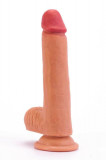 Dildo Realistic Din Silicon Dublu-Stratificat, Natural, 20 cm