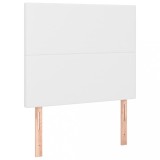 Cumpara ieftin Tablii de pat, 2 buc, alb, 90x5x78/88 cm, piele ecologica