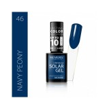 Lac de unghii Solar Gel, Revers, 12 ml, albastru, nr 46, navy peony