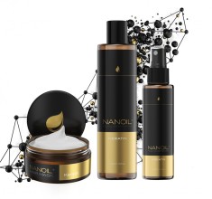 Set de ingrijire a parului cu keratina Nanoil Masca de par, balsam, ?ampon foto
