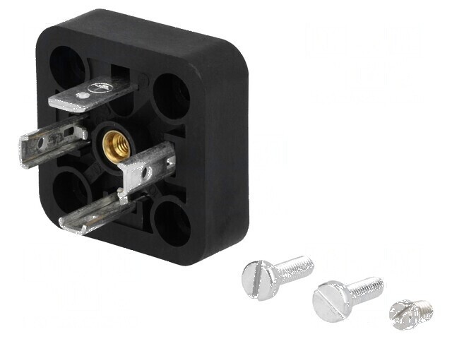 Conector cu valvă soclu A 18mm tată PIN 4 drept 16A