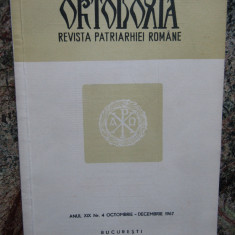 ORTODOXIA REVISTA PATRIARHIEI ROMANE ANUL XIX - NR 4 -OCTOMBRIE - DECEMBRIE 1967