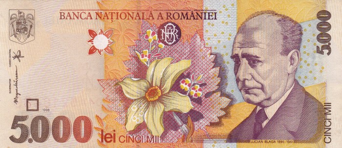 ROMANIA BANCNOTA 5000 LEI 1998
