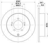 Disc frana RENAULT MASTER III caroserie (FV) (2010 - 2016) KRIEGER 0950004053