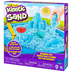 Nisip kinetic modelabil set complet albastru 454 grame - Kinetic Sand foto