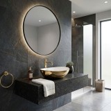 Lavoar pentru blat Rea Sofia Gold / Alb