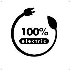 Sticker 100% Electric 10 cm