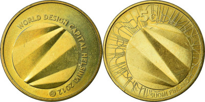 Finlanda moneda comemorativa 5 euro 2012 - Helsinki Capitala designului - UNC foto