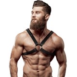 FETISH SUBMISSIVE ATTITUDE - MEN&#039;S CROSS CHEST ECO-LEATHER HARNESS
