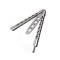 Briceag fluture DEPOX&reg; de antrenament, otel inoxidabil, 23 cm, argintiu