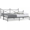 vidaXL Pat de zi cu șaia fără saltea Negru 107x203 cm Oțel