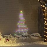 VidaXL Brad de Crăciun LED cu 112 LED Multicolour 182 cm Metal 42018739