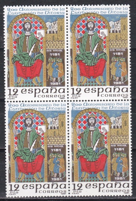 Spania 1981 - Vitoria - Aniversarea de 800 de ani, MNH