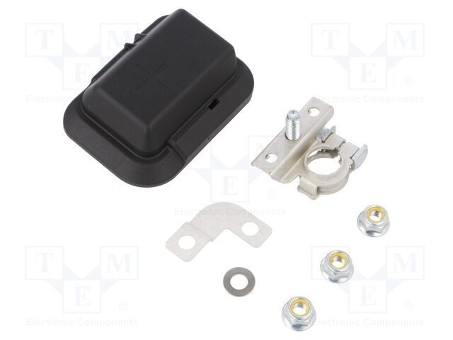 Soclu cu protecție MTA pentru suporturi Term - Clemă de acumulator neagră