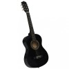 Chitara clasica Gossi 1/2 (34 inch) neagra, pentru copii si incepatori. Lemn de tei, 6 corzi, stil clasic