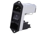 Conector Alimentare AC SCHURTER C14 4A 250VAC CD34.1101.151 1.5mH Soclu Tată