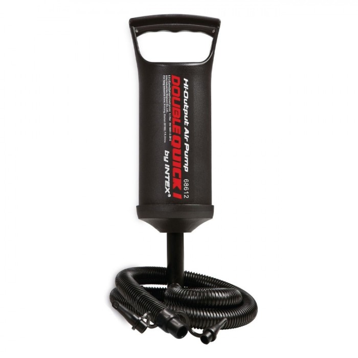 Pompa Manuală Intex, 68612, Lungime 29 cm, Acțiune Dublă, Set Furtun și 3 Duze