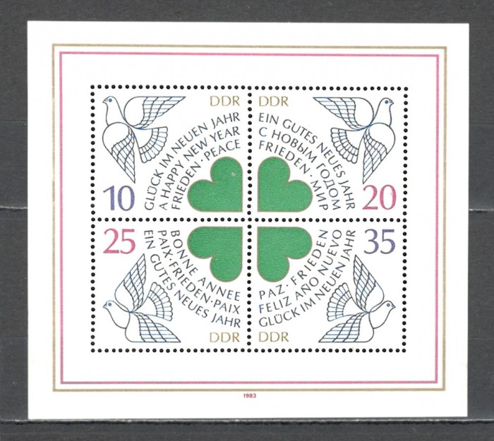 D.D.R.1983 Anul Nou-Bl. SD.503