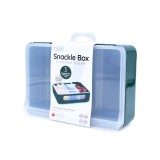 Cutie Snack Melii 3 Compartimente cu Capace Separate, Culoare Pine Green, Plastic Alimentar Sigur, Capacitate 175ml