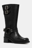 Vagabond Shoemakers ghete de piele DANIELLA femei, culoarea negru, cu toc plat, 5820-101-20