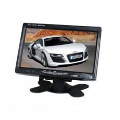 Display auto LCD 7" 12V - 24V cu telecomanda si rama montaj perete