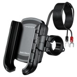 Cumpara ieftin Suport telefon cu incarcator USB R9-Clip-PD (pentru maner 22-32mm)