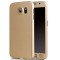 Husa 360 GRADE compatibila SAMSUNG S7 cu Folie de protectie inclusa - GOLD