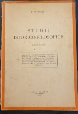 STUDII ISTORICO-FILOSOFICE - IOAN PETROVICI foto