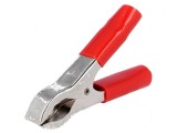 Bornă crocodil 30A cu Capacitate de Prindere Max. 25mm - Roșie