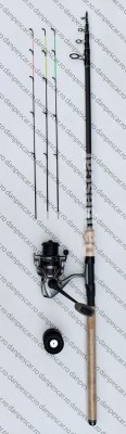 SET FEEDER Lanseta Robinhan Harrier Tele Ultra SLIM 3m Mulinetă PRO FL LA4000 foto