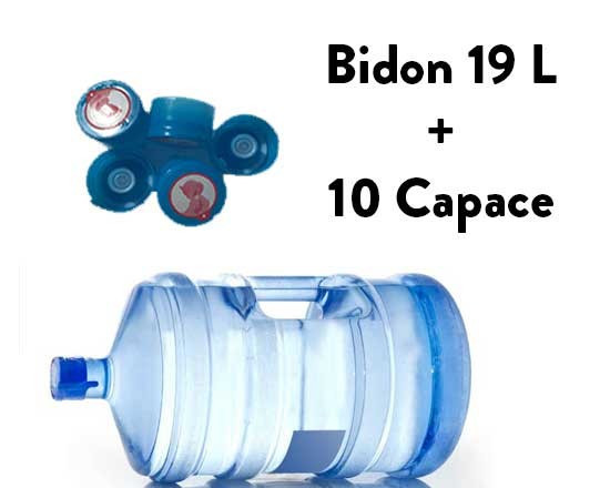 Bidon apa 19L + 10 Capace