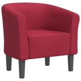 Cumpara ieftin Fotoliu tip cuva, rosu vin, material textil