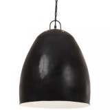 VidaXL Lampă suspendată industrială, negru, 42 cm, rotund, 25 W, E27