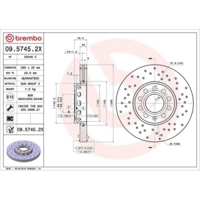 Set disc frana Audi 100 C4 12.90-11.94, A4 B5 (8d2) 11.94-12.01, A4 B6 (8e2) 11.00-12.05, A4 B6 Avant (8e5) 02.00-12.05, A4 B6 Convertible (8h7) 01.0 foto