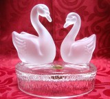 BIBELOU CRISTAL FIGURINA CRISTAL ROYAL CRYSTAL ROCK ITALIA LEBEDE