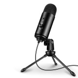 Microfon Streaming eLIVE M2 Profesional, Fidelity A+ 360, Stand Tripod, USB Type-C, Jack Casti